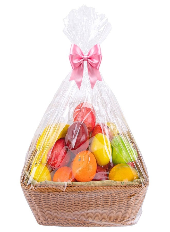 Petutu 12 Packs Large Cellophane Bags, 24"x30" Clear Basket Bags for Baskets Cellophane Wrap for Gift 2 Mil Thick - Image 1